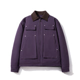 Men Vintage Jackets Vintage Tooling Jacket Women's Casual Lapel Padded Cotton