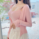 Women Vest Suspenders Vest Jacket Two-Piece Set