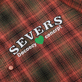 Men Long Sleeved T Shirt Plaid Long Sleeve Shirt Boys Sleeve Letter Lapel Shirt Coat