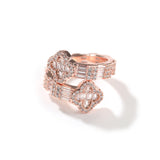 Rings ins Wind Clover Ring Copper with Zircon Spectrum St. Valentine's
