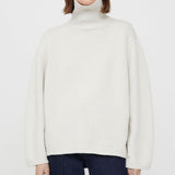 Women Work Business Casual Sweats Autumn and Winter Loose Wool Turtleneck Sweater