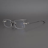 CHH Chrome Hearts Glasses Square Frameless Pure Titanium Ultra Light Myopia Glasses Frame
