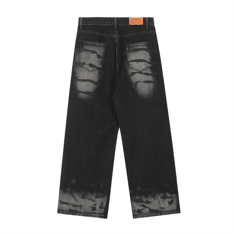 Men Jeans Personality Design Loose