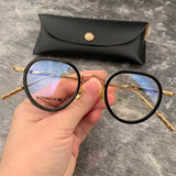 CHH Chrome Hearts Glasses Vintage Round Ultra Light Pure Titanium Myopia Glasses Frame
