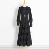 Bohemian Dress Temperament Palace Hollow Embroidery