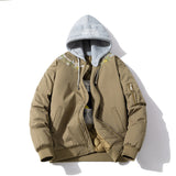 Men Vintage Jackets Thickened baseball jersey Simple embroidery Couple trendy stand-up collar jacket