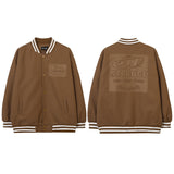Women Jackets Vintage Foam Baseball Uniform Jacket Loose All-Matching
