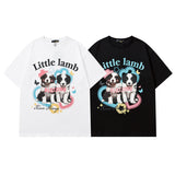 Men T-shirt Border Collie Printed T-shirt Loose Casual