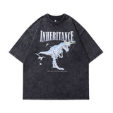 Men T-Shirt Distressed Retro Lazy Style Distressed