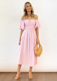 Women Dress Summer Tight Waist Dress