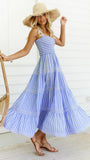 Women Dress Sexy Stripes Holiday Dress