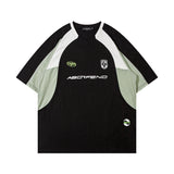 Men T-shirt Color Contrast Patchwork Soccer Uniform
