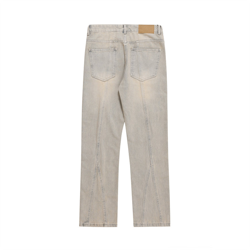 Men Jeans Stitching Loose Punk