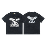 Gallery Dept T-Shirt Letter Pattern Washed Old Short Sleeve T-Shirt