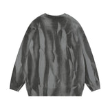 Men Sweater Tie-Dyed Spray-Painted Loose Sweater Niche