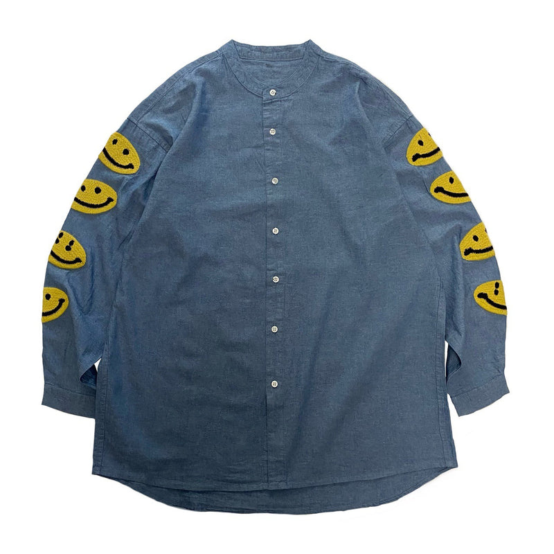 Kapital Jack Kapital Vintage Hida Hehong Japanese Heavy Industry Smiling Face Embroidery Men and Women Loose Denim Shirt Coat