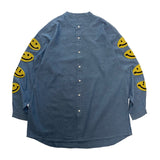 Kapital Jack Kapital Vintage Hida Hehong Japanese Heavy Industry Smiling Face Embroidery Men and Women Loose Denim Shirt Coat