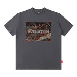 Men T-Shirt Cartoon Creative Printing Loose
