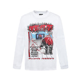 Hellstar long-sleeve T-shirt graffiti portrait print loose version casual long sleeve