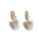 Earrings Hip Hop Zircon Love Shaped Earrings St. Valentine's Royalty