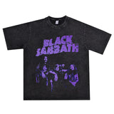 Rock Star T Shirt Doom Bruce Rock Black Sabbath Band Washed Distressed T-shirt