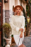 Women Pullover Sweater Fashion High Collar Pullover Knitted Sweater