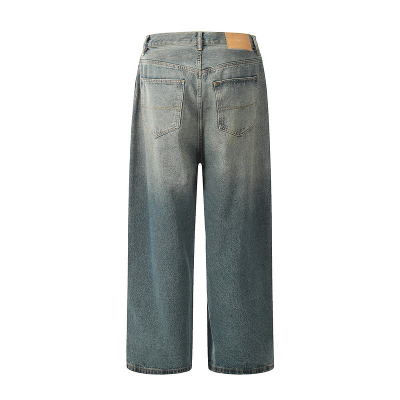 Men Jeans Distressed Bright White Loose
