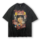 Men T-Shirt Vintage Rapper Printed Vintage