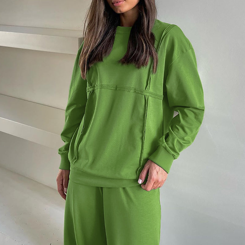 Women Co-Ords Long-Sleeved Sweater Simple and Stylish Casual