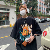 Men's T Shirt Summer Loose All-Matching Pure Cotton
