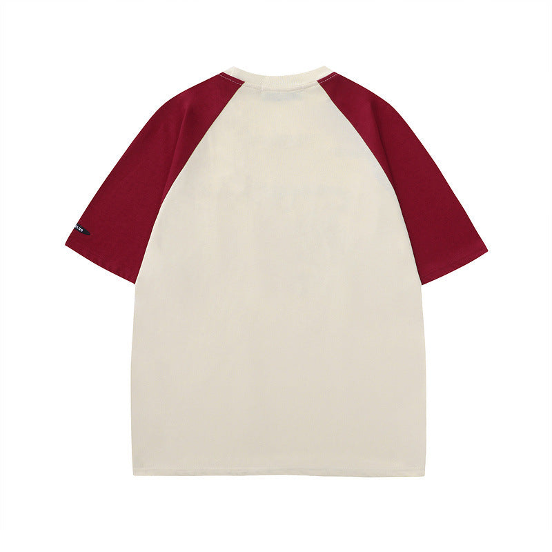 Men T-Shirt Retro Fun College Style All-Matching