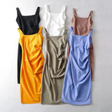 Women Dresses Zipper Backless Sexy Sling Dress