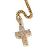 Jewelry Cross Pendant Personalized Copper Set Zircon Trend Necklace St. Valentine's Crosses Spectrum