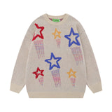 Men Sweater Jacquard Five-Pointed Star Sweater Base