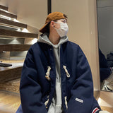 Men Cotton Coat Baseball Uniform Casual All-Matching Cotton-Padded Jacket Winter