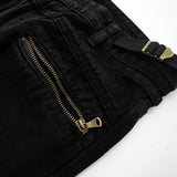 Men Jeans Personalized Design Stitching Zipper Pocket Loose