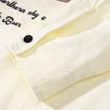 Men Long Sleeved T Shirt Long Sleeve Shirt Men's Design Loose Niche Puff Print Shirt