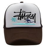 Stussy Hat Printed Truck Mesh Cap Outdoor Surfing Casual Sun Hat