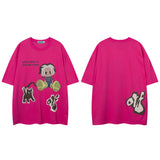 Men T-Shirt Fun Cartoon Foam Oversize All-Matching