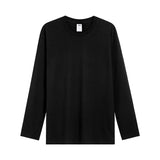 Pure Cotton Round Neck Long-sleeved T-shirt