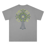 CHH Chrome Heart T Shirts Cross Print Short Sleeve T-Shirt Loose