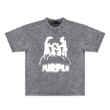 Purple Brand Distressed T Shirts Short Sleeve