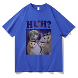 Kawaii Huh Meme Cat T Shirts Funny Men/women T Shirts