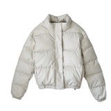 Women Cotton Coat Imitation Leather Cotton Thick Warm Jacket