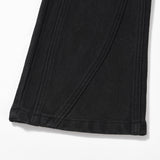 Men Jeans Stitching Zipper Decorations Bell-Bottom Pants