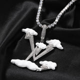 Jewelry Light Luxury English Alphabet Pendant Premium Sense Diamond Lightning Word Up St. Valentine's