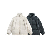 Unisex Coat Loose Thick Stand-up Collar Cotton-Padded Coat Removable Sleeves