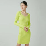 Women Dresses Sexy Fake Two-Piece V-neck Dress