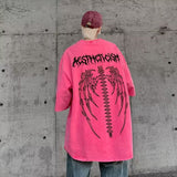 Men T Shirt Heavy Summer Loose plus Size Retro Distressed