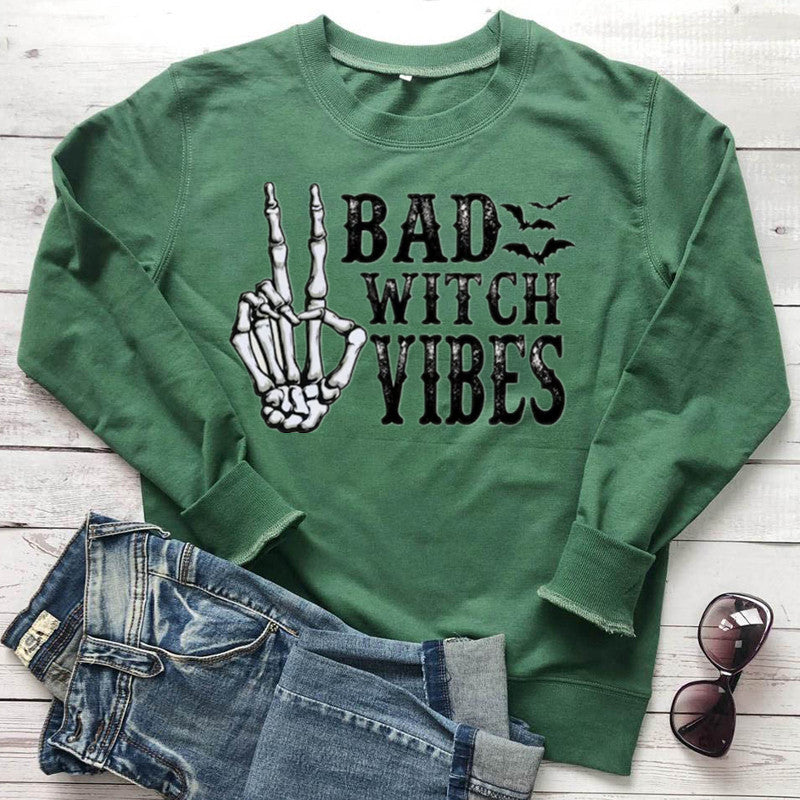 Bad Witch vibes halloween cute women's sweatshirt